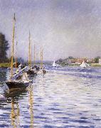 Gustave Caillebotte Boats on the Seine at Argenteruill oil painting reproduction
